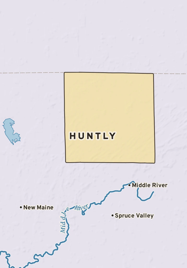 Atlas plate of Huntly, Minnesota.