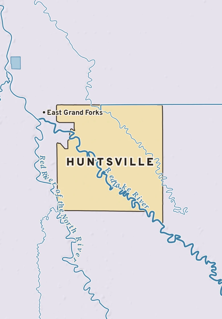 Atlas plate of Huntsville, Minnesota.