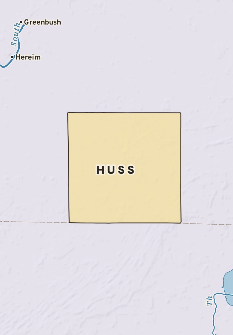 Atlas plate of Huss, Minnesota.