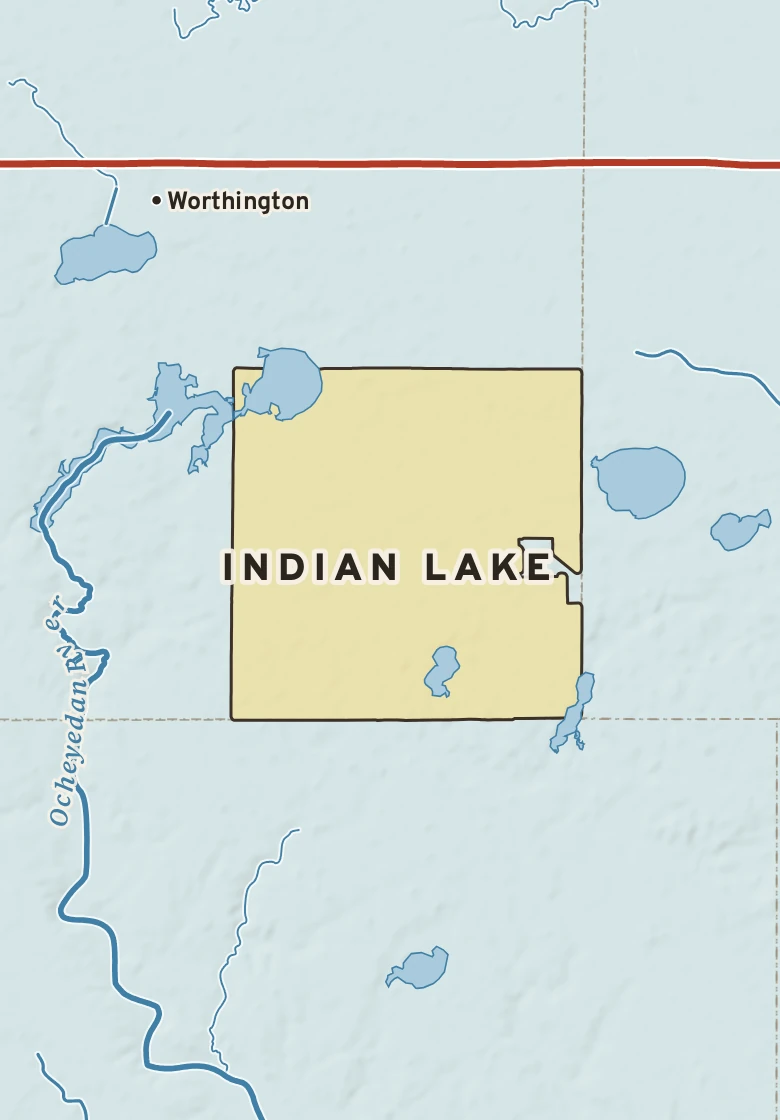 Atlas plate of Indian Lake, Minnesota.