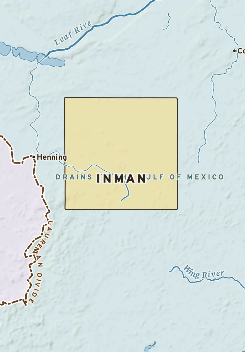 Atlas plate of Inman, Minnesota.