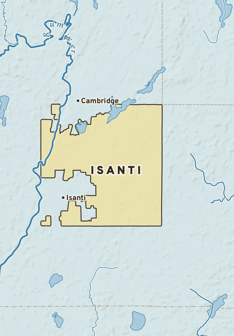 Atlas plate of Isanti, Minnesota.