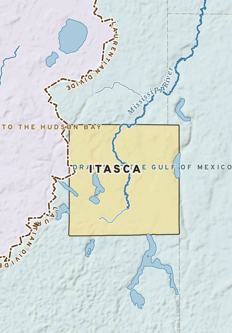 Atlas plate of Itasca, Minnesota.
