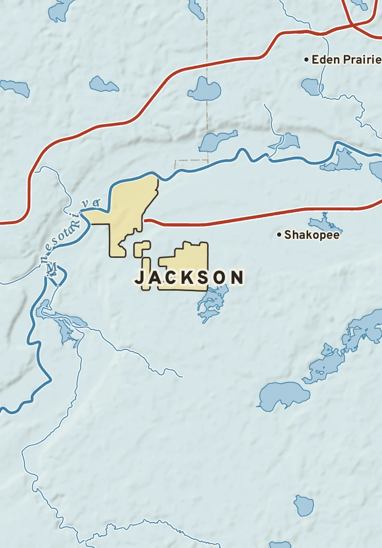 Atlas plate of Jackson, Minnesota.