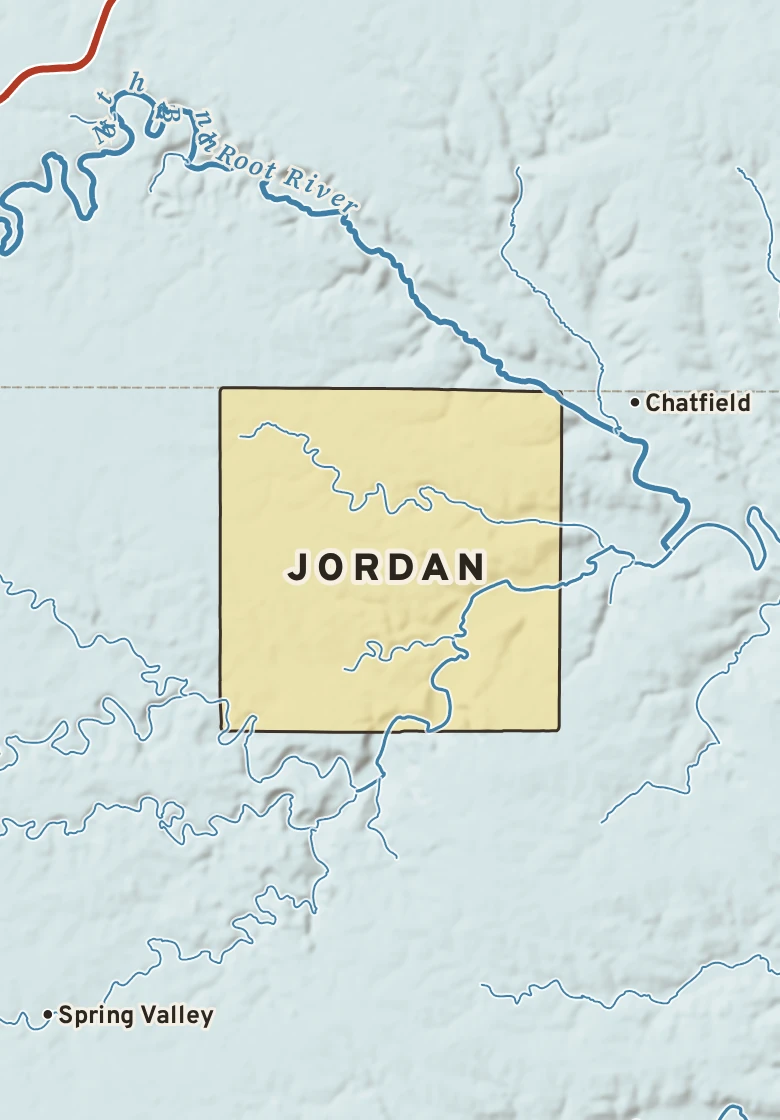 Atlas plate of Jordan, Minnesota.