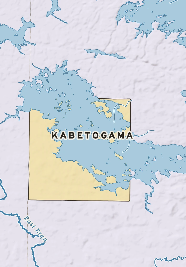 Atlas plate of Kabetogama, Minnesota.