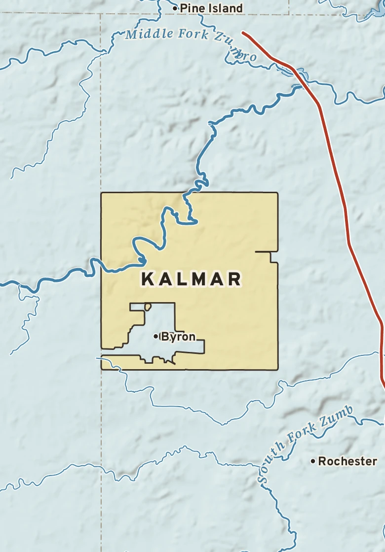 Atlas plate of Kalmar, Minnesota.