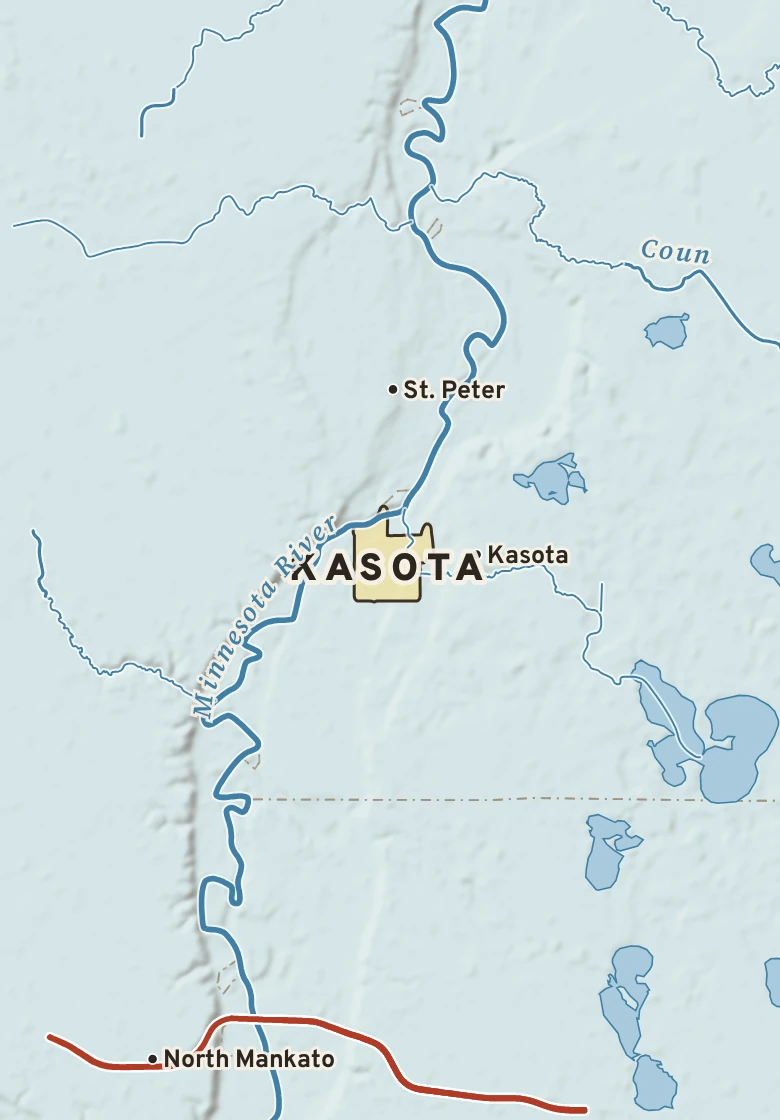 Atlas plate of Kasota, Minnesota.