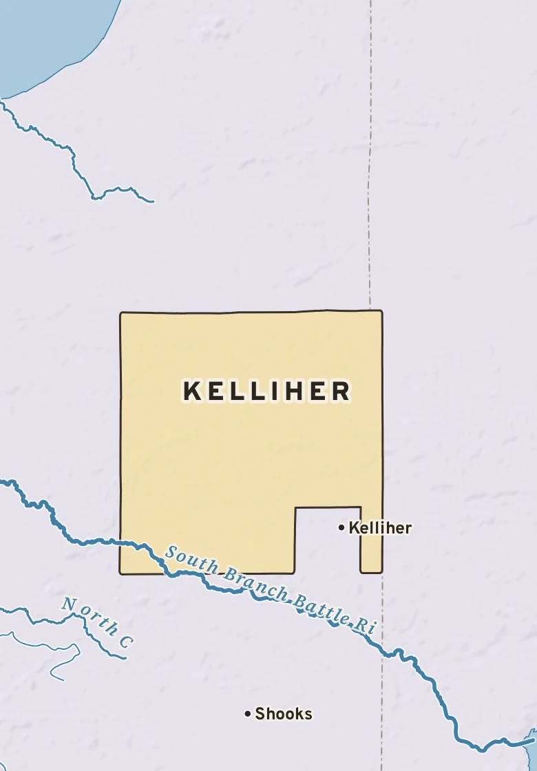 Atlas plate of Kelliher, Minnesota.