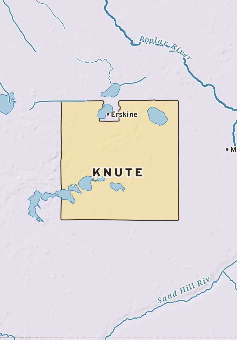 Atlas plate of Knute, Minnesota.