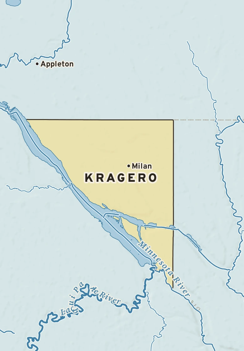 Atlas plate of Kragero, Minnesota.