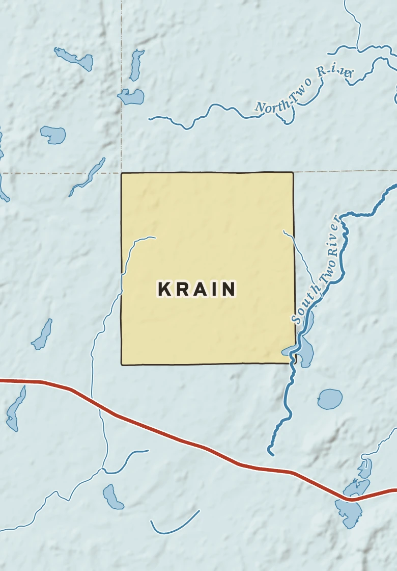 Atlas plate of Krain, Minnesota.