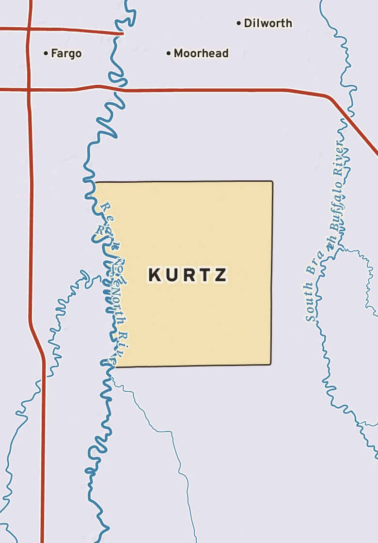Atlas plate of Kurtz, Minnesota.