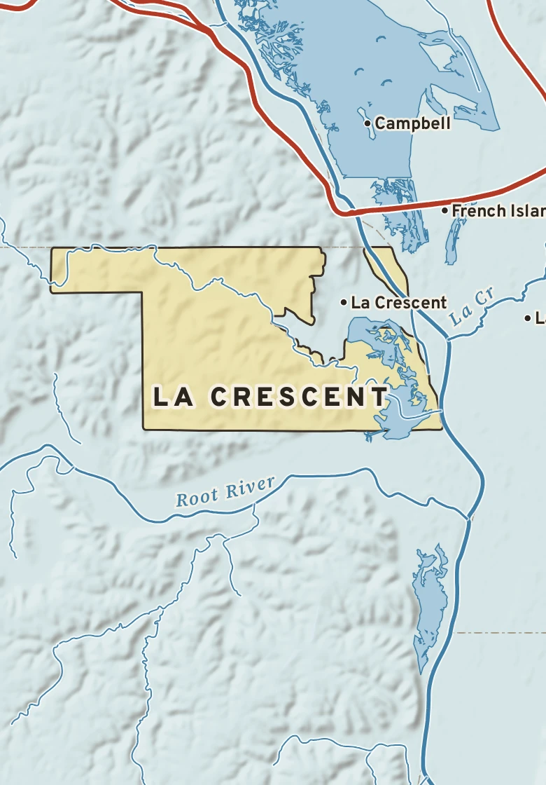 Atlas plate of La Crescent, Minnesota.