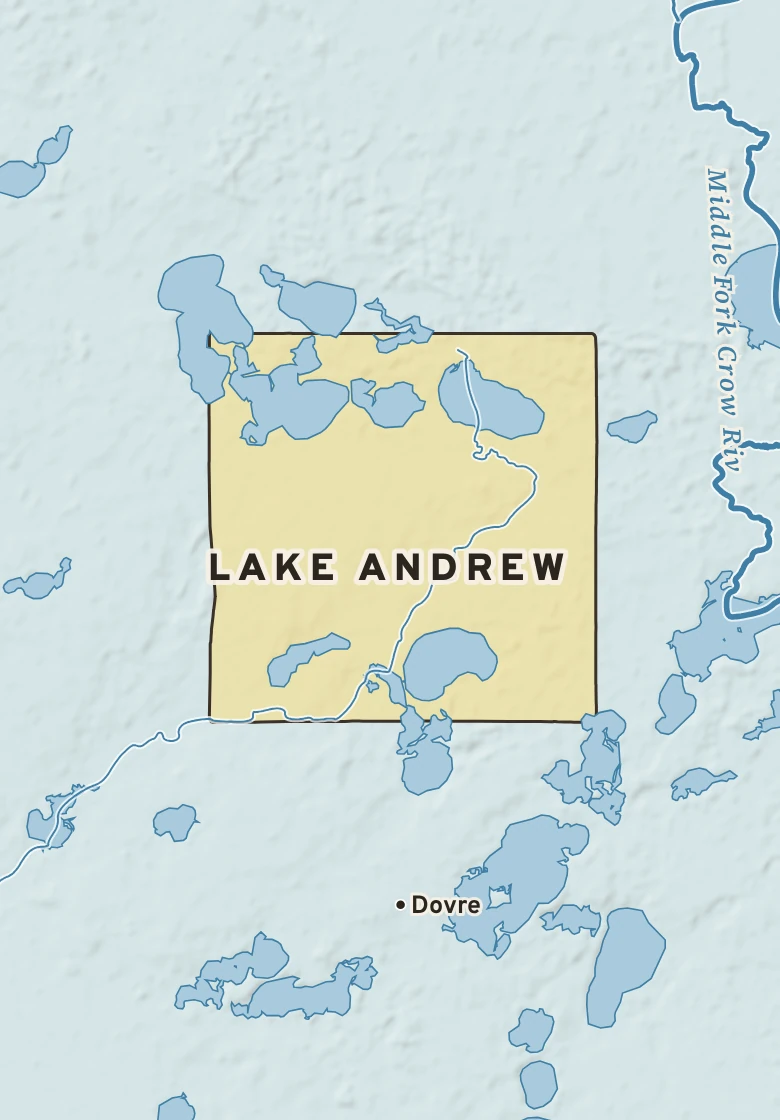 Atlas plate of Lake Andrew, Minnesota.