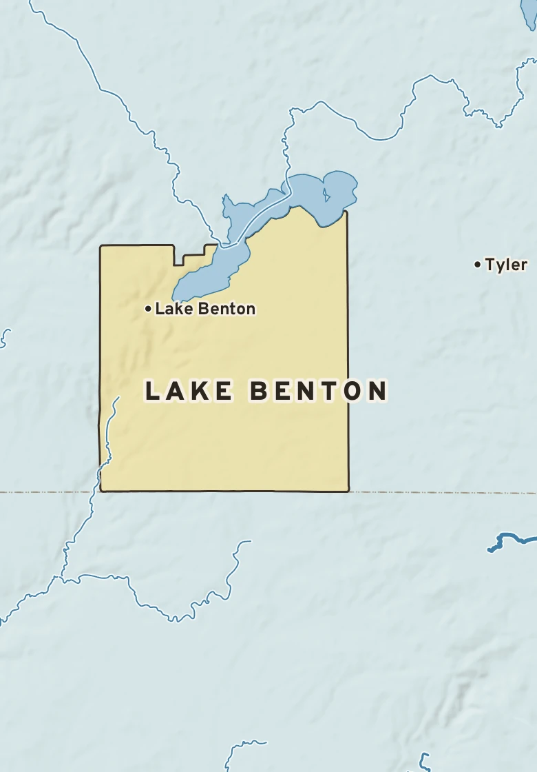 Atlas plate of Lake Benton, Minnesota.