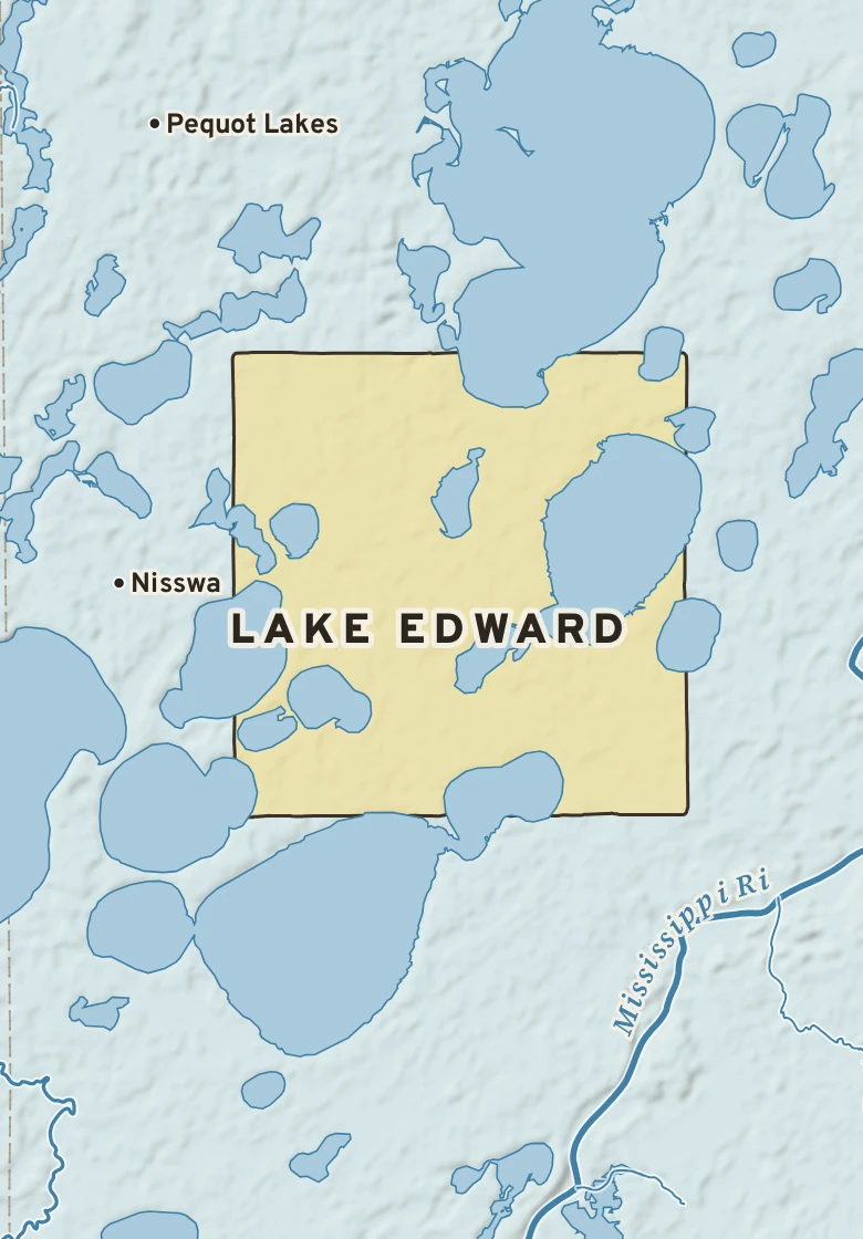 Atlas plate of Lake Edward, Minnesota.