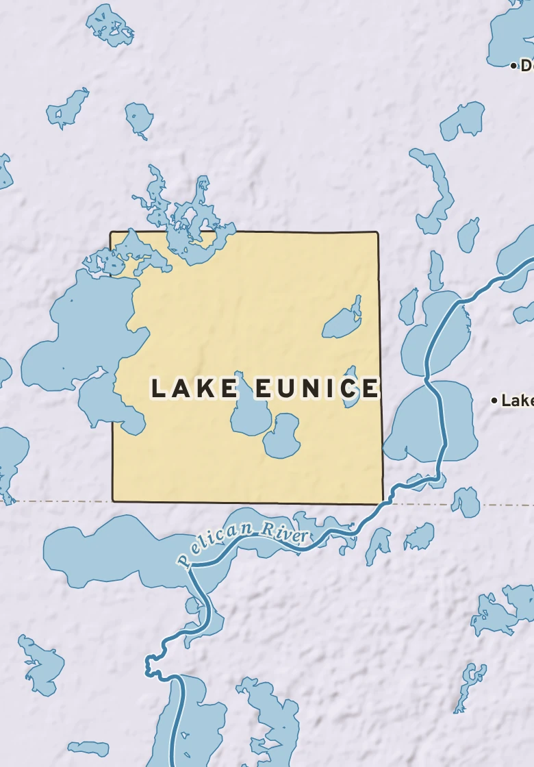 Atlas plate of Lake Eunice, Minnesota.