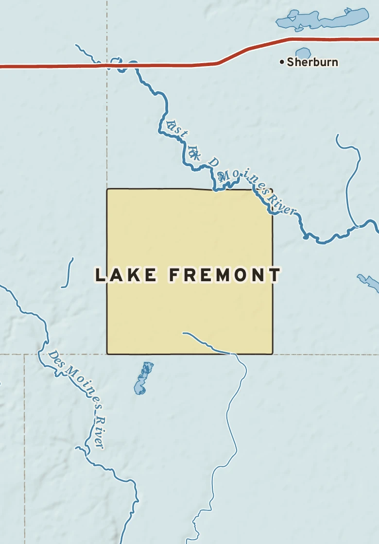 Atlas plate of Lake Fremont, Minnesota.