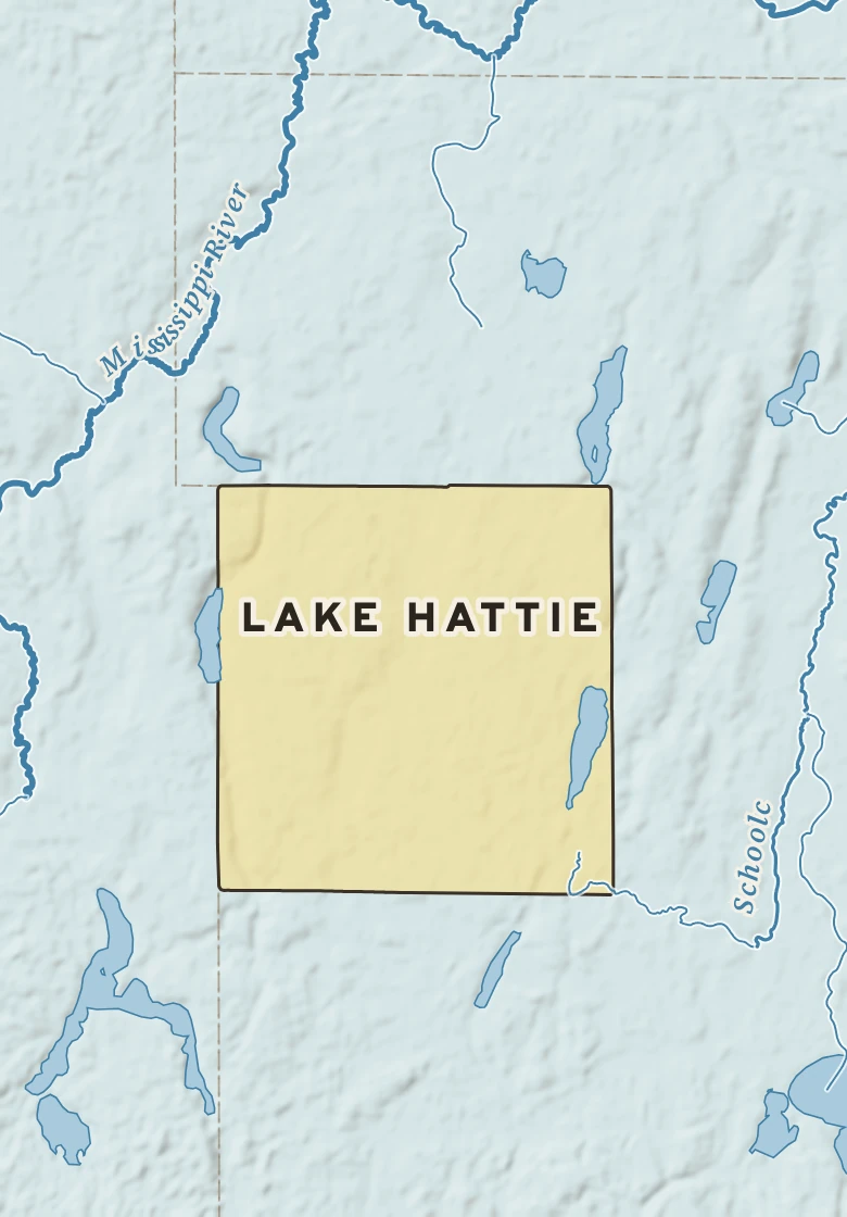 Atlas plate of Lake Hattie, Minnesota.