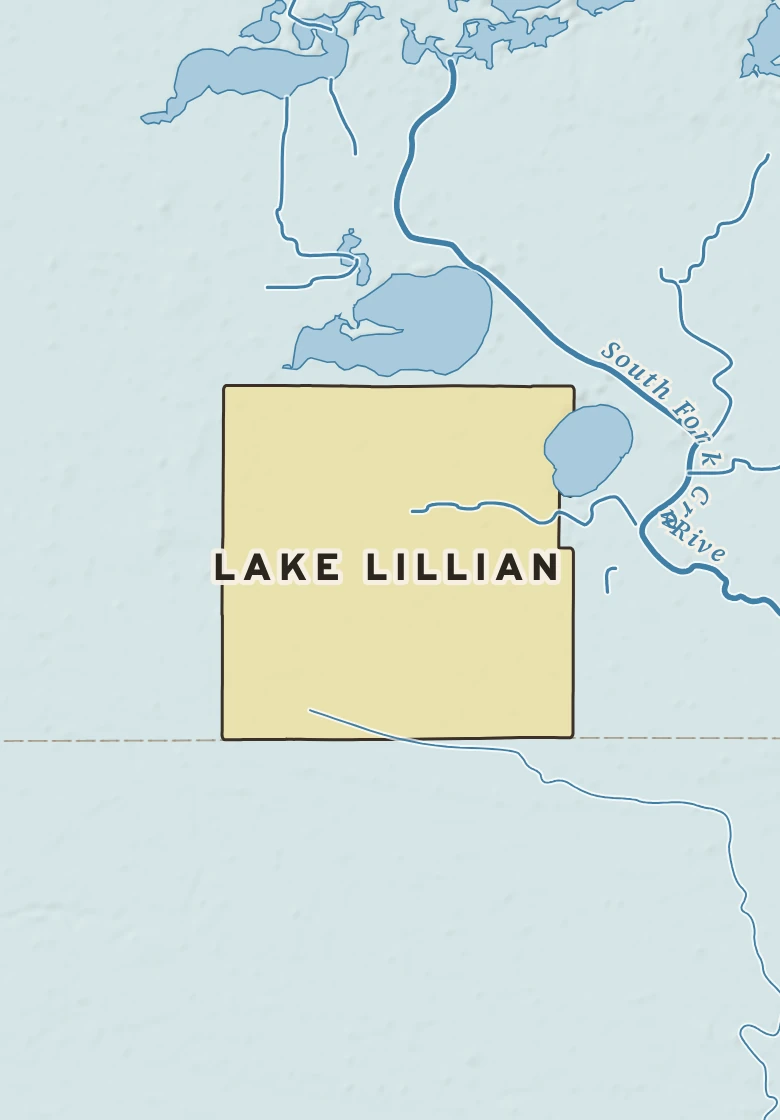 Atlas plate of Lake Lillian, Minnesota.