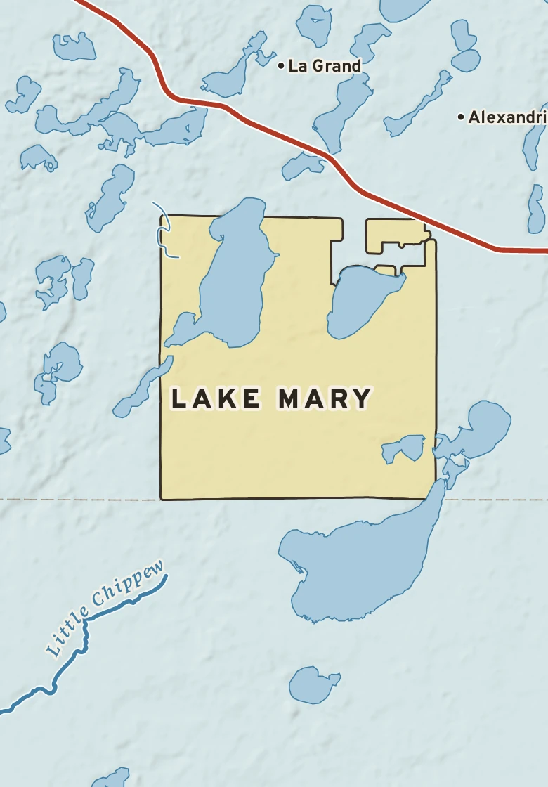 Atlas plate of Lake Mary, Minnesota.