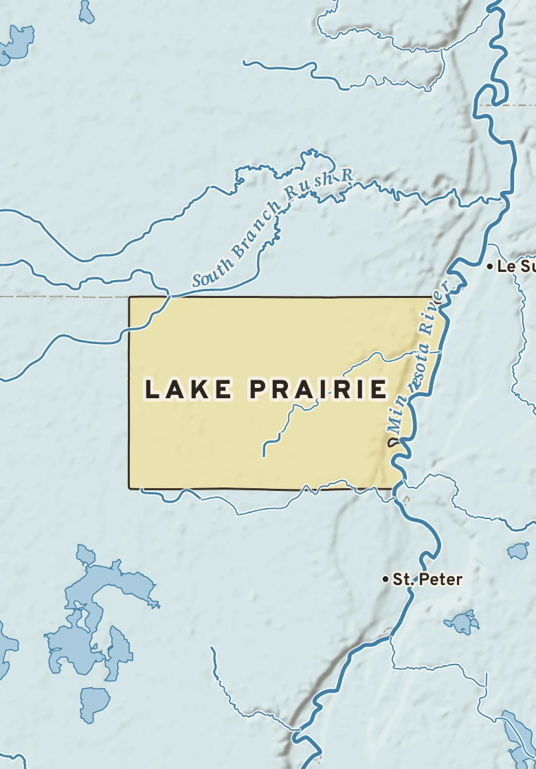 Atlas plate of Lake Prairie, Minnesota.