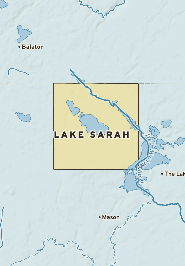 Atlas plate of Lake Sarah, Minnesota.