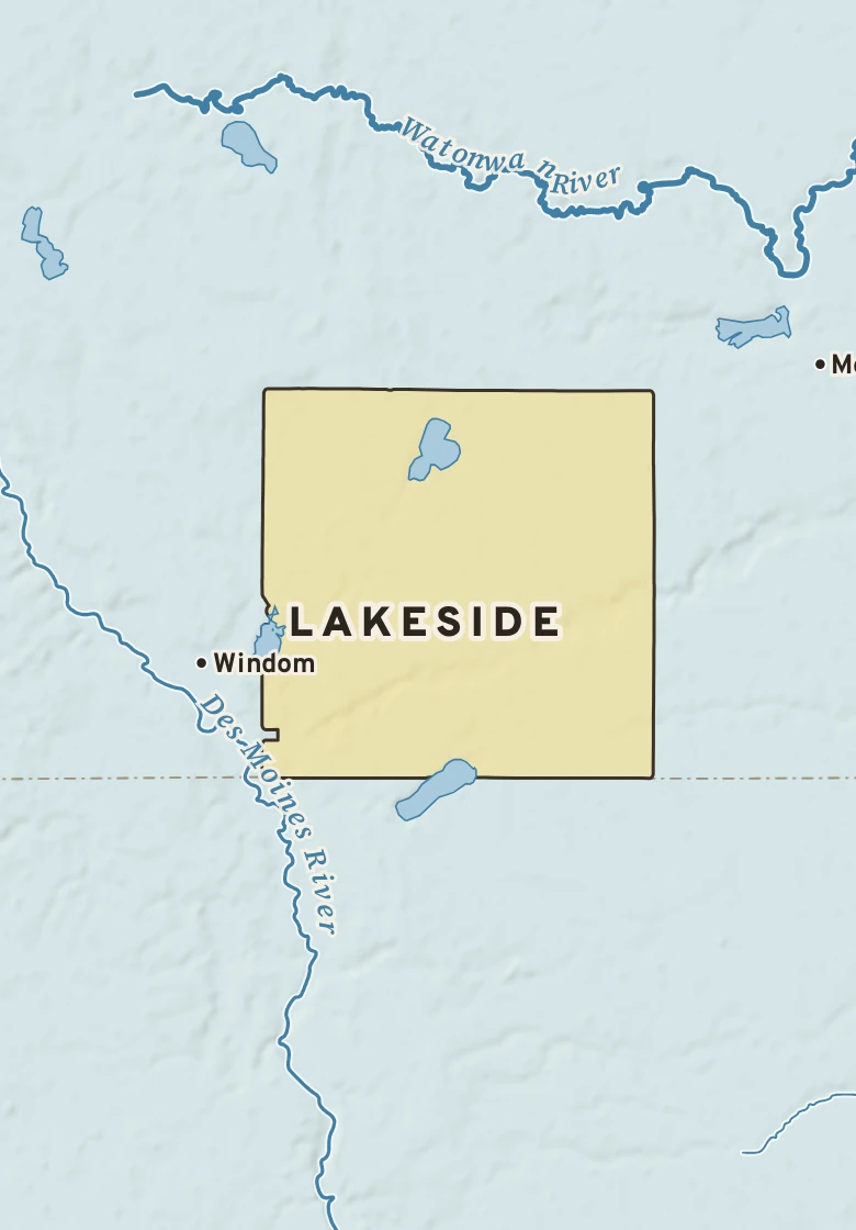 Atlas plate of Lakeside, Minnesota.