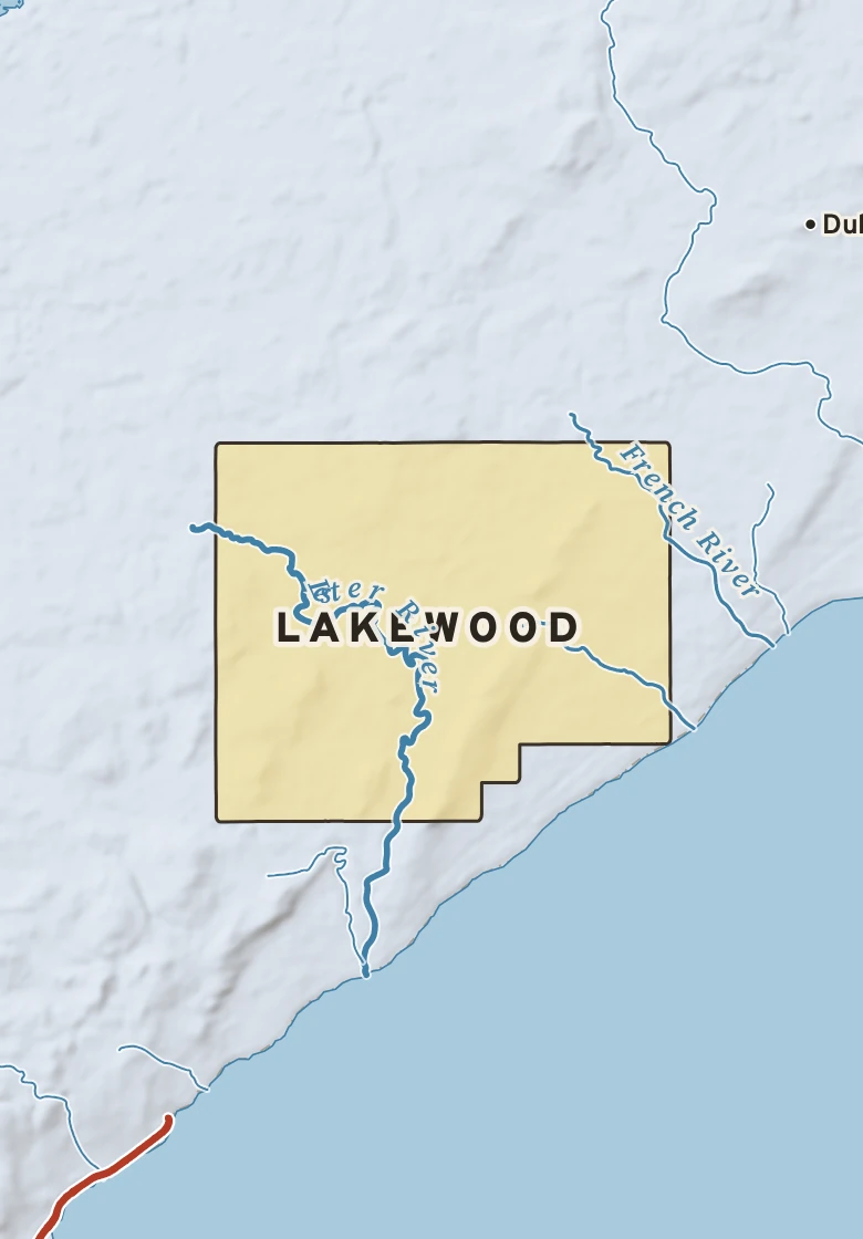 Atlas plate of Lakewood, Minnesota.
