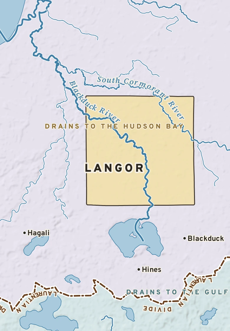 Atlas plate of Langor, Minnesota.