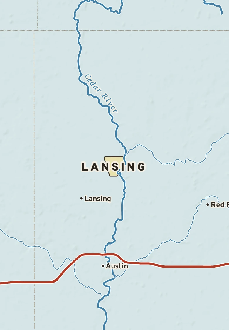 Atlas plate of Lansing, Minnesota.