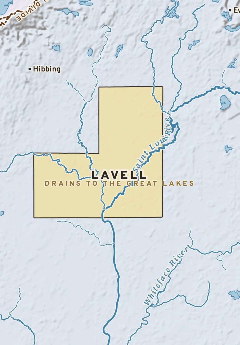 Atlas plate of Lavell, Minnesota.