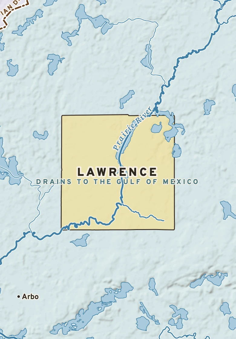 Atlas plate of Lawrence, Minnesota.