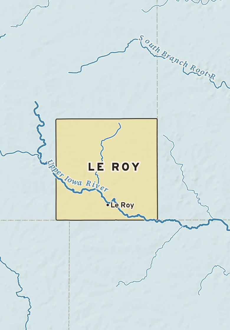 Atlas plate of Le Roy, Minnesota.