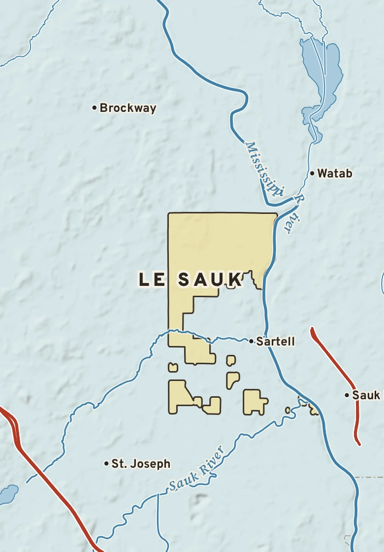 Atlas plate of Le Sauk, Minnesota.