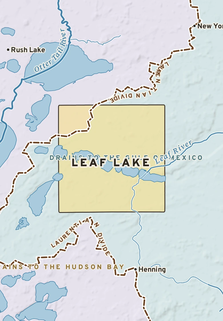 Atlas plate of Leaf Lake, Minnesota.