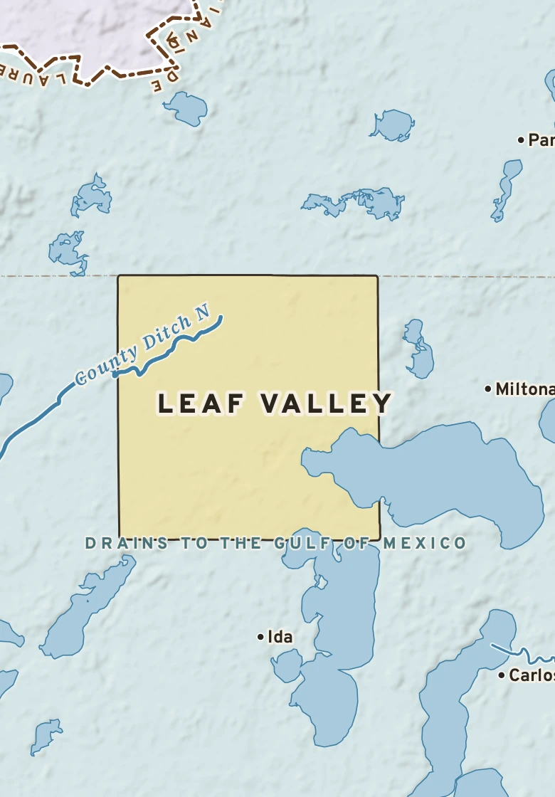 Atlas plate of Leaf Valley, Minnesota.