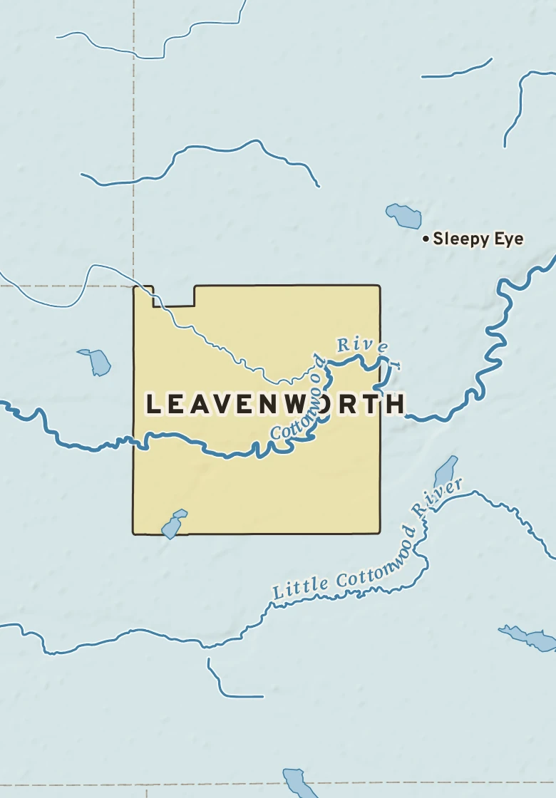 Atlas plate of Leavenworth, Minnesota.