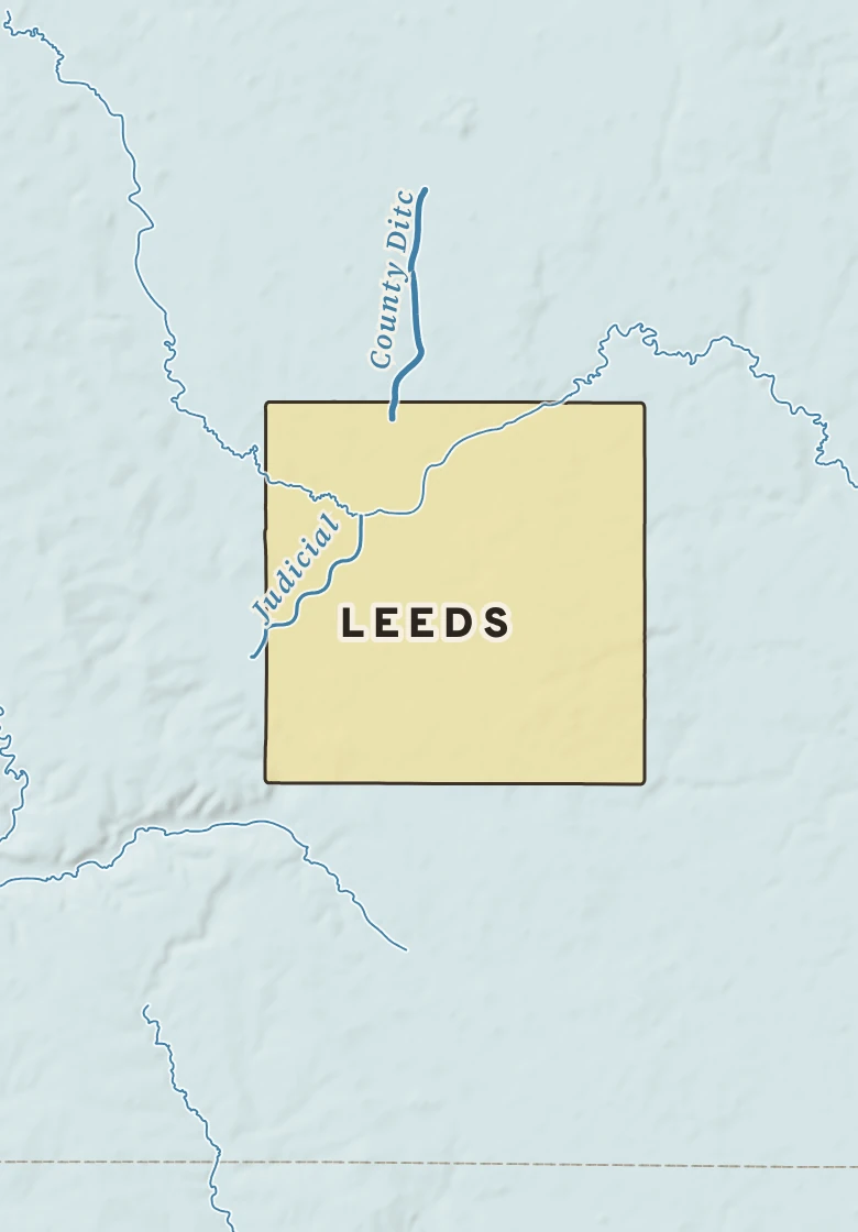 Atlas plate of Leeds, Minnesota.