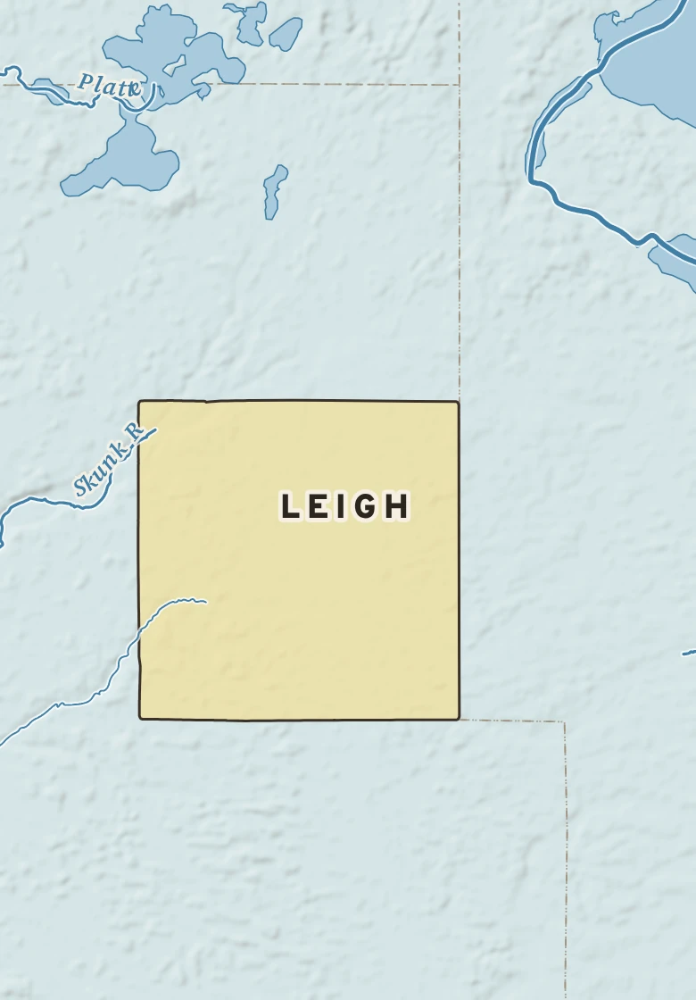 Atlas plate of Leigh, Minnesota.