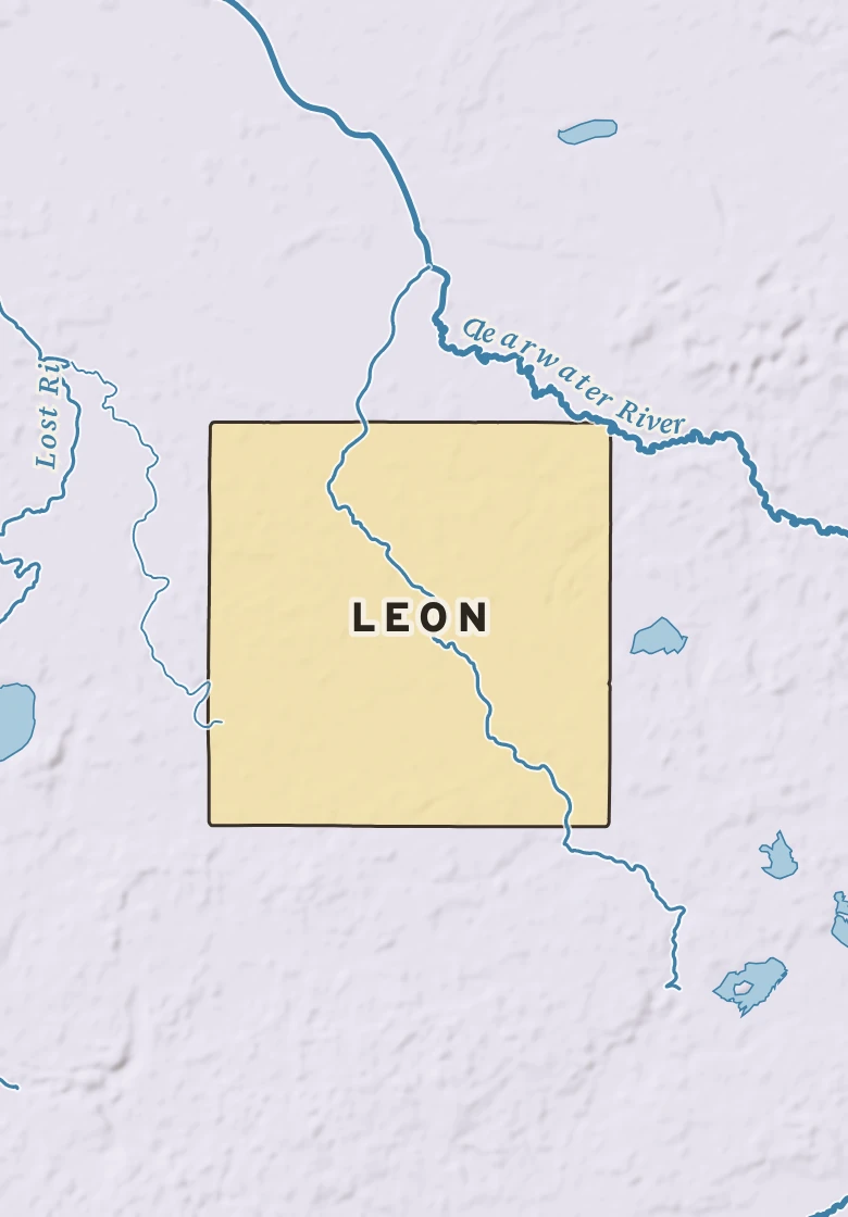 Atlas plate of Leon, Minnesota.