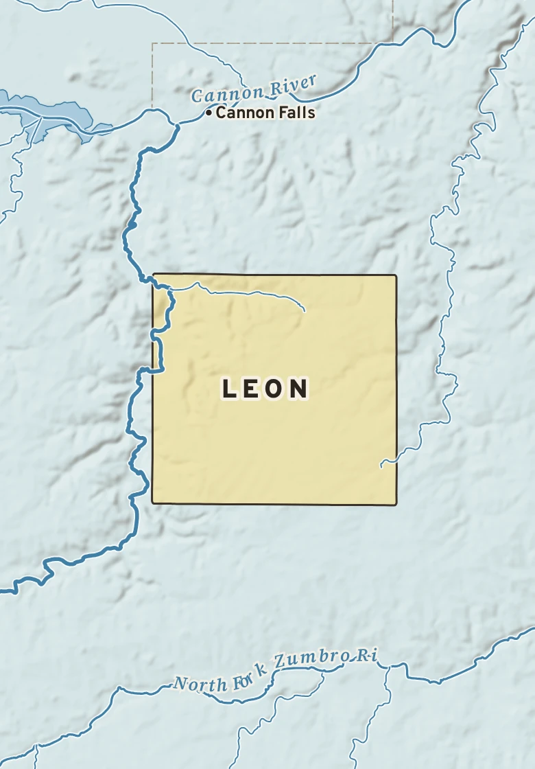 Atlas plate of Leon, Minnesota.