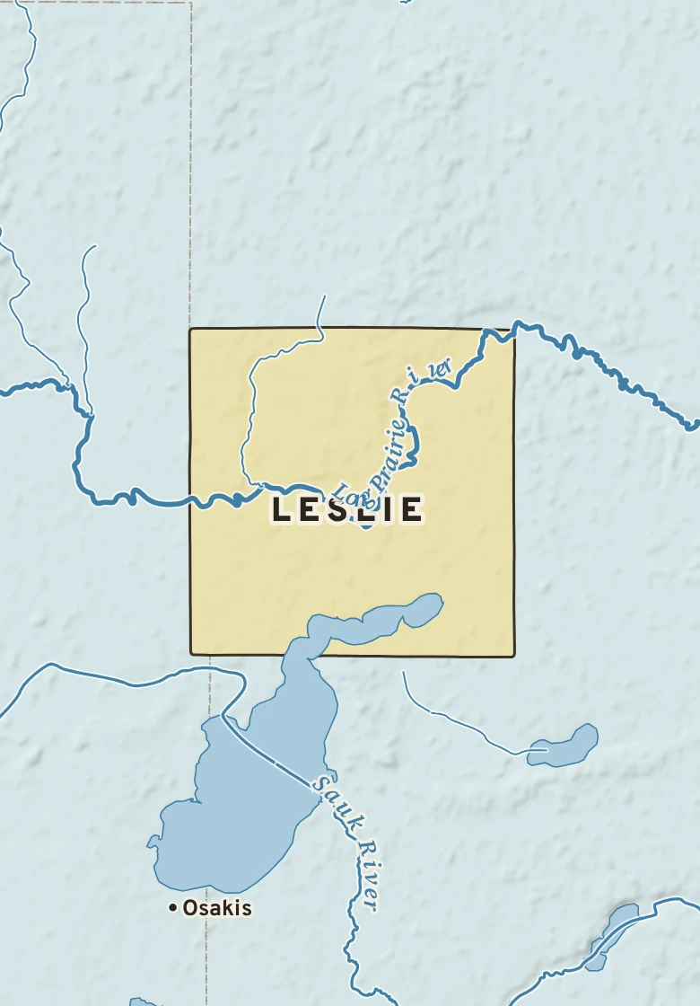 Atlas plate of Leslie, Minnesota.