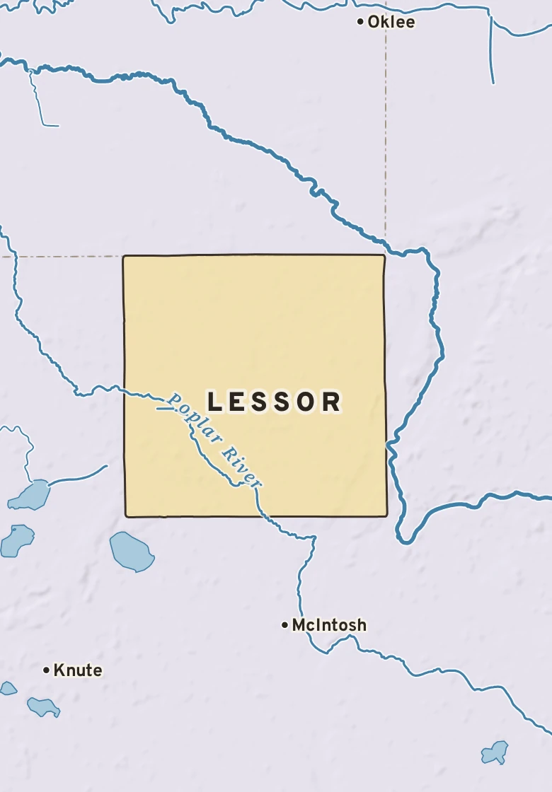 Atlas plate of Lessor, Minnesota.