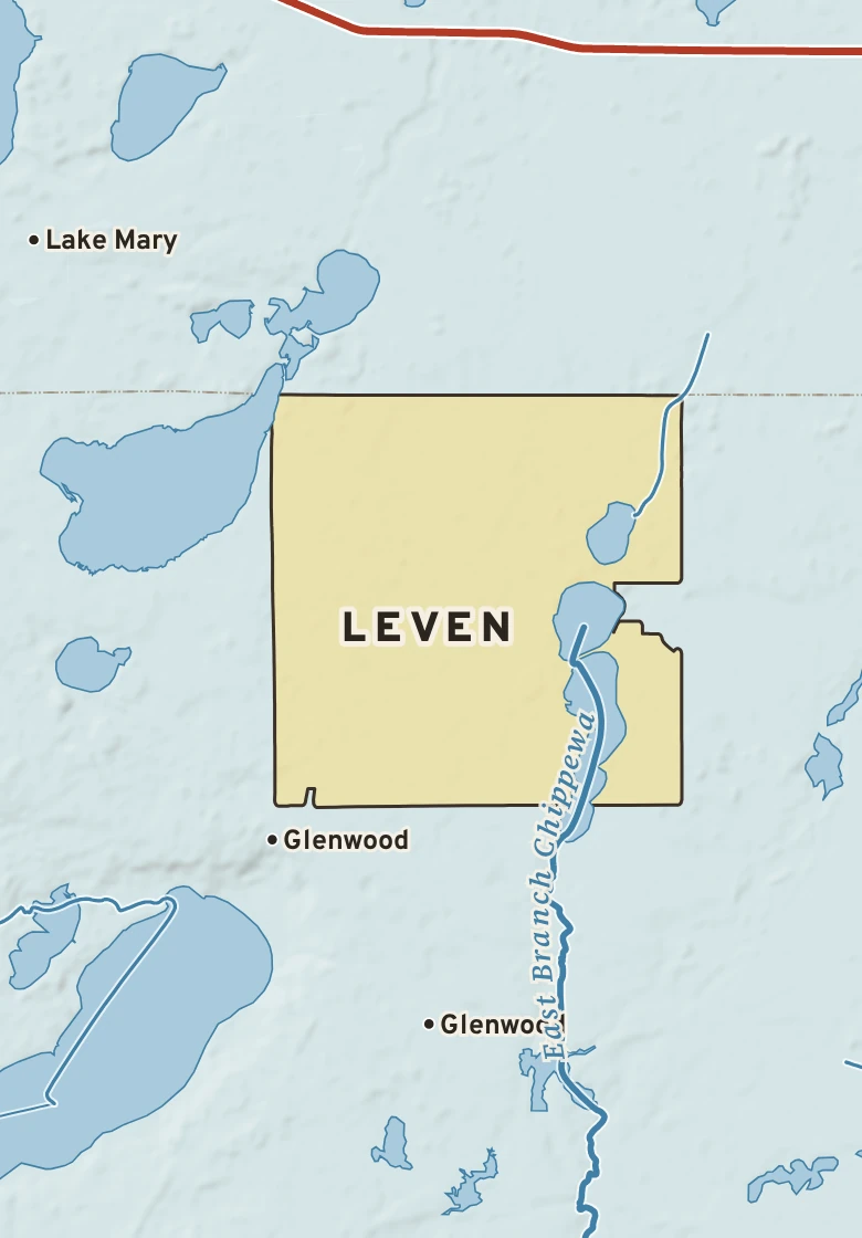 Atlas plate of Leven, Minnesota.
