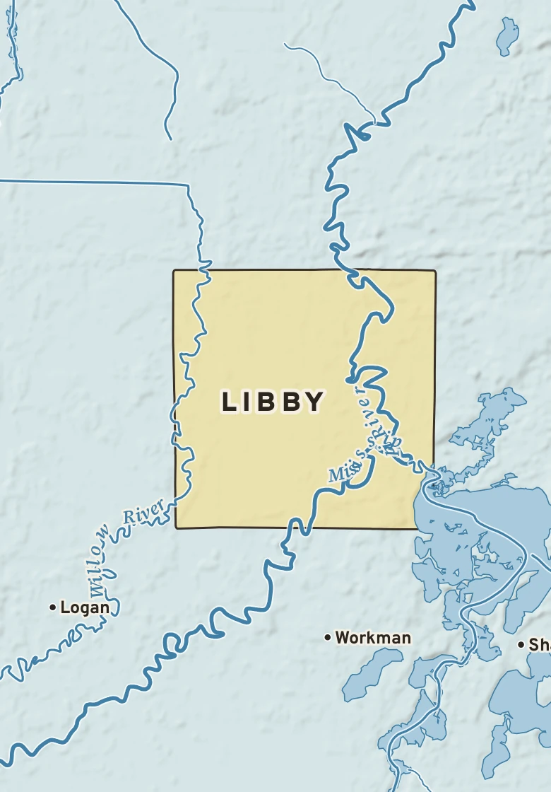Atlas plate of Libby, Minnesota.