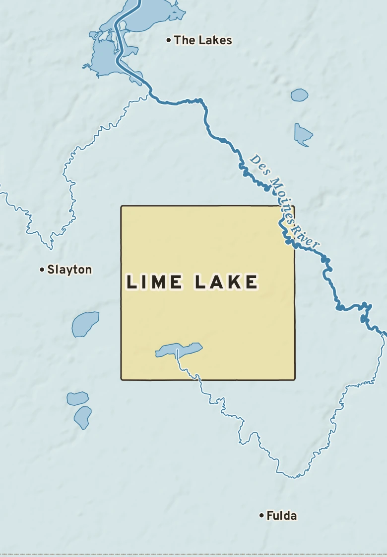 Atlas plate of Lime Lake, Minnesota.