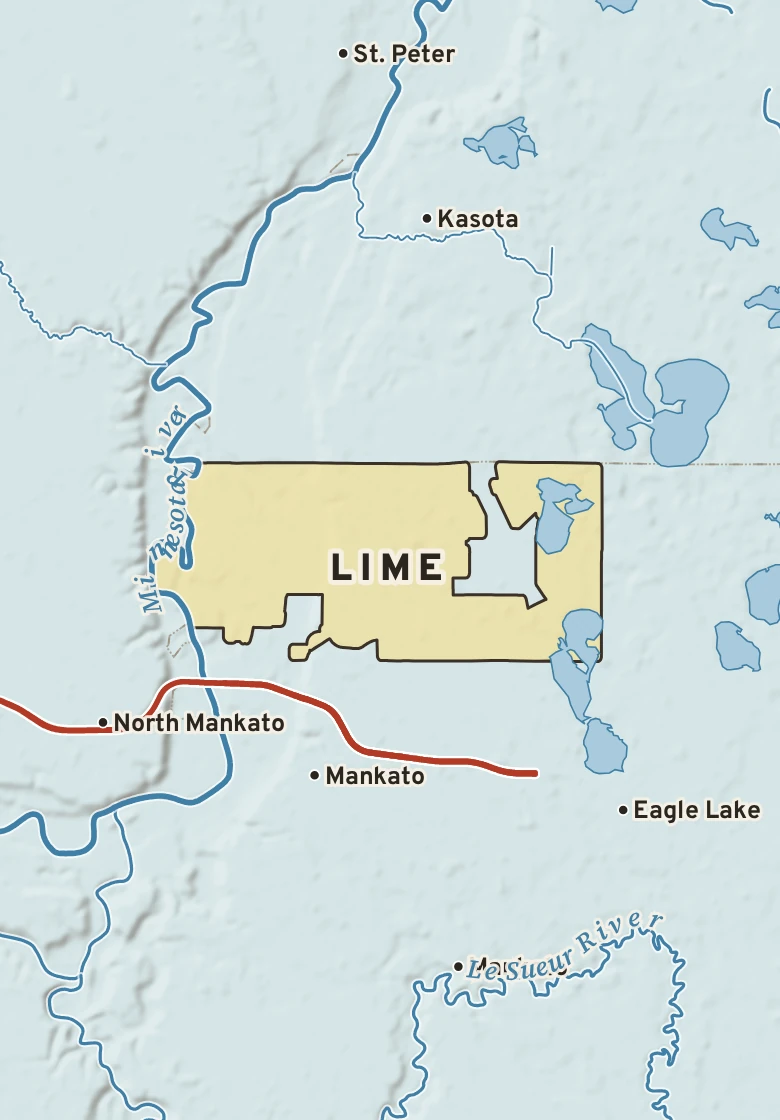 Atlas plate of Lime, Minnesota.