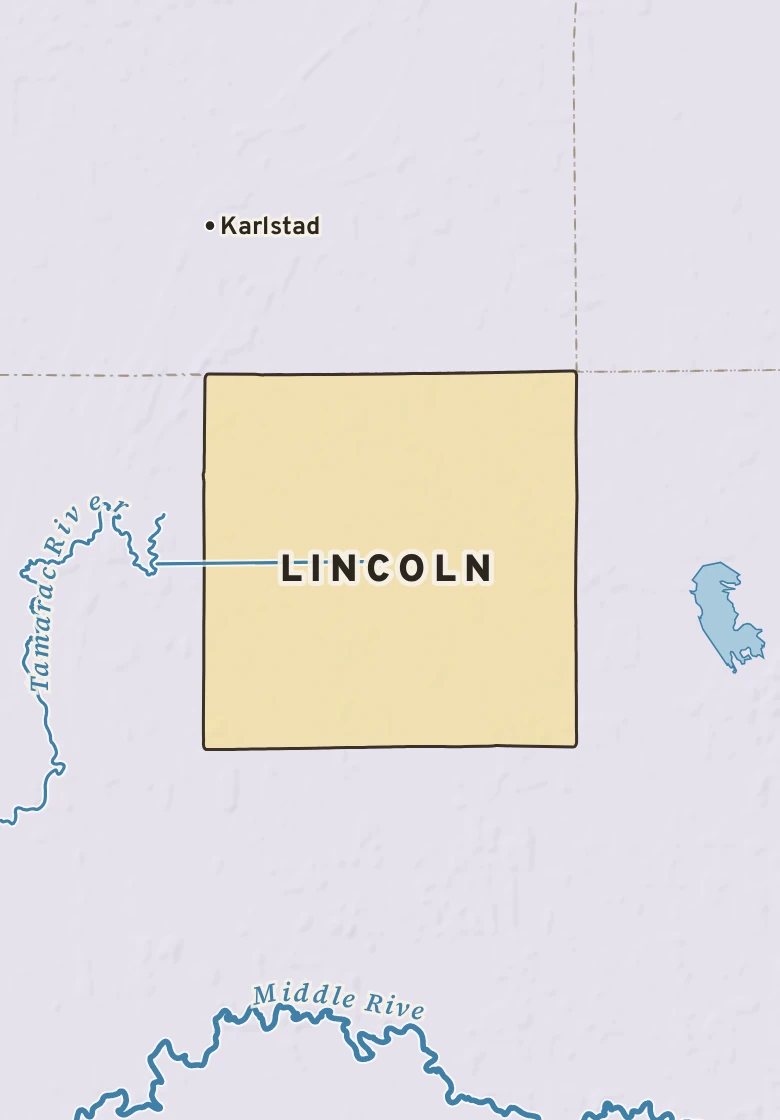Atlas plate of Lincoln, Minnesota.